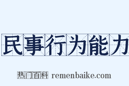 民事行为能力是什么意思的图片